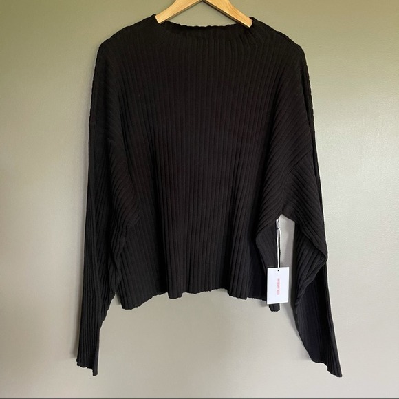 NWT Good American The Go To Boxy Sweater Black 4XL - Picture 3 of 16